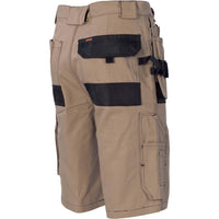 DNC Duratex Cotton Duck Weave Tradies Cargo Shorts With Twin Holster Tool Pockets - 3336-Queensland Workwear Supplies