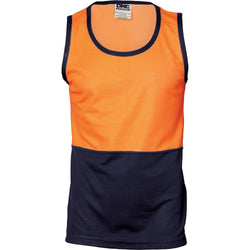 DNC HiVis 2-Tone Cotton Back Singlet - 3841