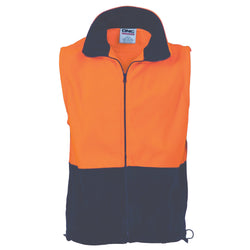 DNC HiVis 2-Tone Full Zip Polar Fleece Vest - 3828