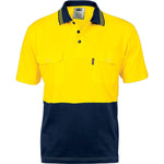 DNC HiVis 2-Tone Jersey Twin Pocket Short Sleeve Cotton Polo - 3943-Queensland Workwear Supplies