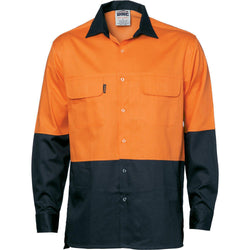 DNC HiVis 3-Way Cool-Breeze Long Sleeve Cotton Shirt - 3938