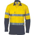 DNC Taped 2-Tone 3-Way Cool-Breeze Long Sleeve Shirt - 3748-Queensland Workwear Supplies