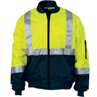 DNC Taped HiVis 2-Tone Bomber Jacket - 3762-Queensland Workwear Supplies