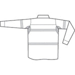 DNC Taped HiVis 2- Tone Cool-Breeze Close Front Long Sleeve Cotton Shirt - 3949-Queensland Workwear Supplies