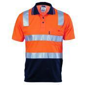 DNC Taped HiVis 2-Tone Cotton Back Short Sleeve Polo - 3817