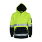 DNC Taped HiVis 2-Tone Full Zip Super Fleecy Hoodie - 3788