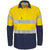 DNC Taped HiVis 2-Tone Regular Weight Long Sleeve Cotton Shirt - 3782-Queensland Workwear Supplies