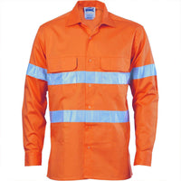 DNC Taped HiVis 3-Way Cool-Breeze Long Sleeve Shirt - 3947-Queensland Workwear Supplies