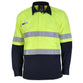 DNC Taped HiVis Flame Retardant & Arc HRC1 2-Tone Closed Front Lightweight Long Sleeve Cotton Shirt - 3447