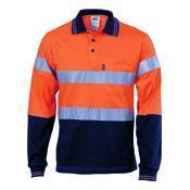 DNC Taped HiVis Jersey Long Sleeve Polo - 3916