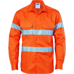 DNC Taped HiVis Long Sleeve Drill Shirt - 3535