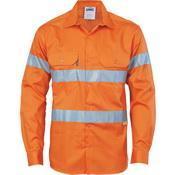 DNC Taped HiVis Long Sleeve Drill Shirt - 3835