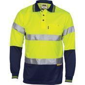 DNC Taped HiVis Micromesh Long Sleeve Polo - 3913