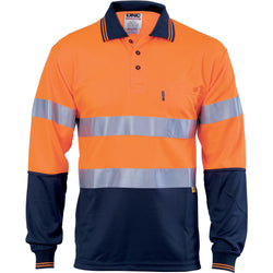 DNC Taped HiVis Micromesh Long Sleeve Polo - 3913