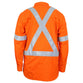 DNC Taped HiVis With X-Back Flame Retardant & Arc Rated HRC1 Lightweight Long Sleeve Shirt - 3448