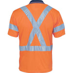 DNC Taped HiVis X-Back Cool-Breathe Short Sleeve Polo Shirt - 3912-Queensland Workwear Supplies