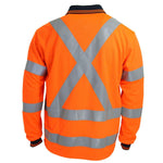 DNC Taped HiVis X-Back Long Sleeve Polo - 3710-Queensland Workwear Supplies