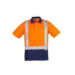 Syzmik Mens Hi Vis Spliced Polo - Short Sleeve Shoulder Taped - ZH233