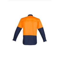 Syzmik Mens HiVis Closed Front Long Sleeve Shirt - ZW560