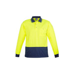 Syzmik Unisex Hi Vis Basic Spliced Polo - Long Sleeve - ZH232-Queensland Workwear Supplies