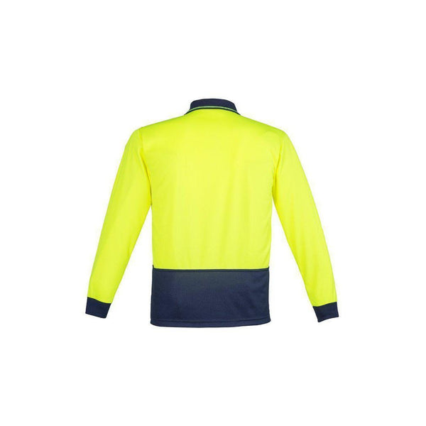 Syzmik Unisex Hi Vis Basic Spliced Polo - Long Sleeve - ZH232-Queensland Workwear Supplies