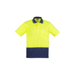 Syzmik Unisex HiVis Short Sleeve Basic Spliced Polo - ZH231-Queensland Workwear Supplies